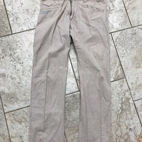 Diesel Men 100% cotton pink beige straight dressy pants khaki - Picture 1 of 11